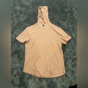 Forever 21 Men's salmon Short Sleeve Hoodie